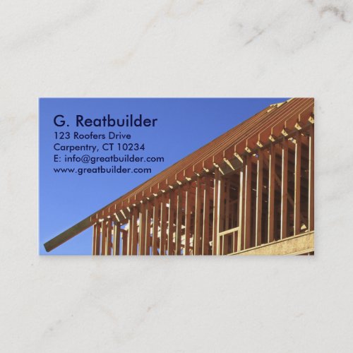 Section of framing business card