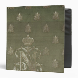 Section of green and gold damask binder