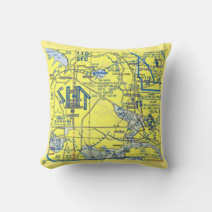 Sectional Chart Throw Pillow 16" x 16"