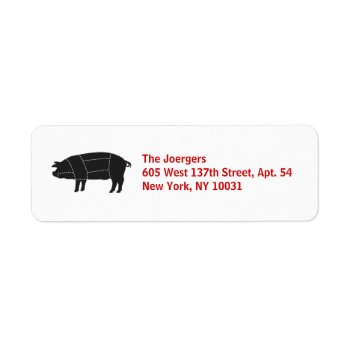 Sectioned Bbq Black Pig Label by pixiestick at Zazzle