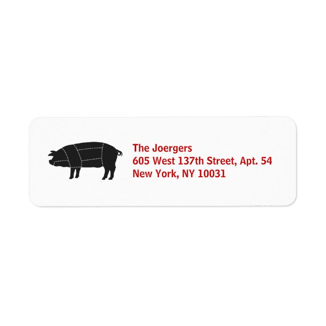 Sectioned BBQ Black Pig Label (Front)