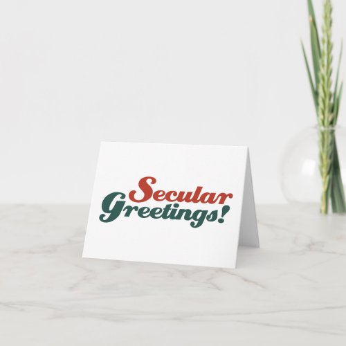 Secular Greetings Holiday Card