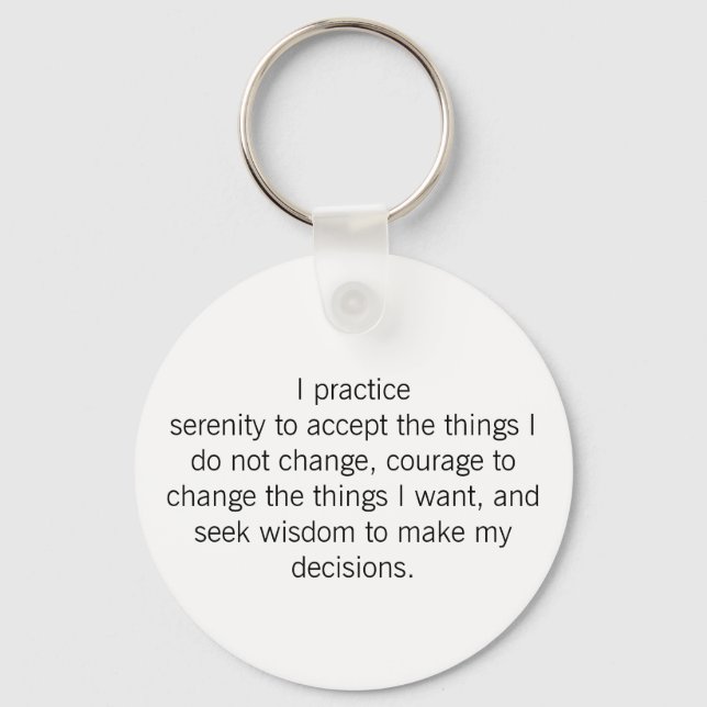 Secular Serenity Keychain (Front)