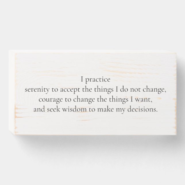 Secular Serenity Wooden Box Sign (Front Horizontal)