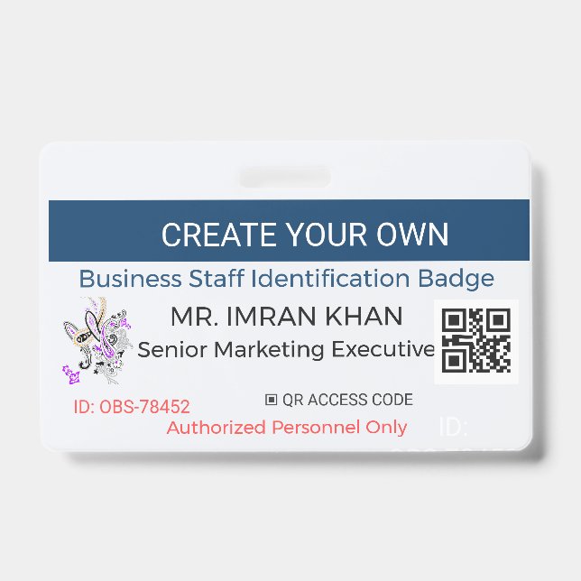 Secure Badge | Workplace Badge – Corporate ID (Front)