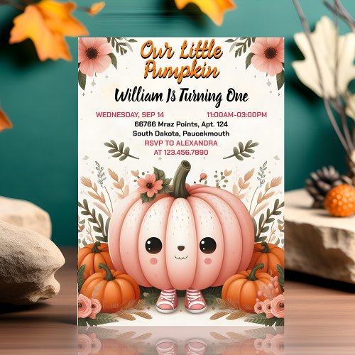 Secure Farm Kids Our Little Pumpkin Is Turning One Invitation