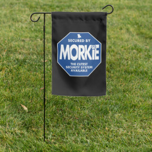 Secured by Morkie Garden Flag