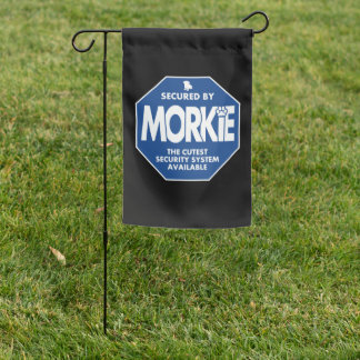 Secured by Morkie Garden Flag