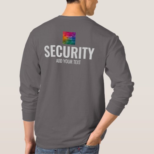 Security Add Company Logo Text Here Mens Modern T_Shirt
