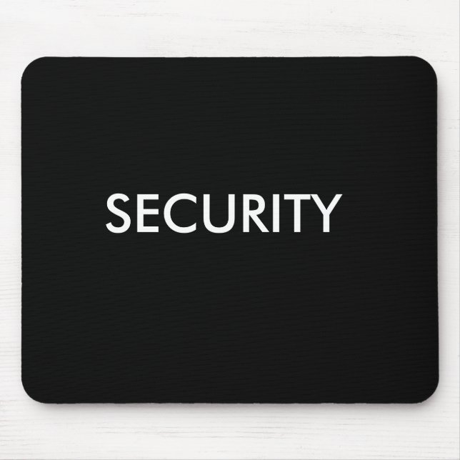 SECURITY black/white Mouse Pad (Front)