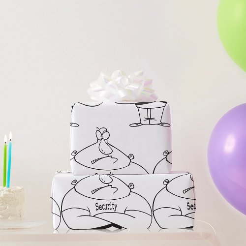Security Bouncer Wrapping Paper