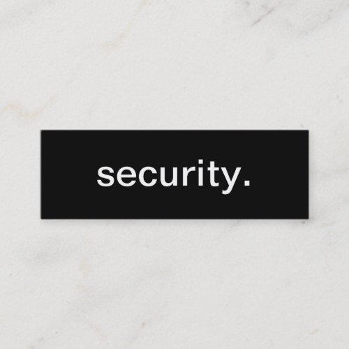Security Business Card