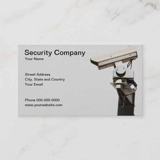 Customizable Security Business Card