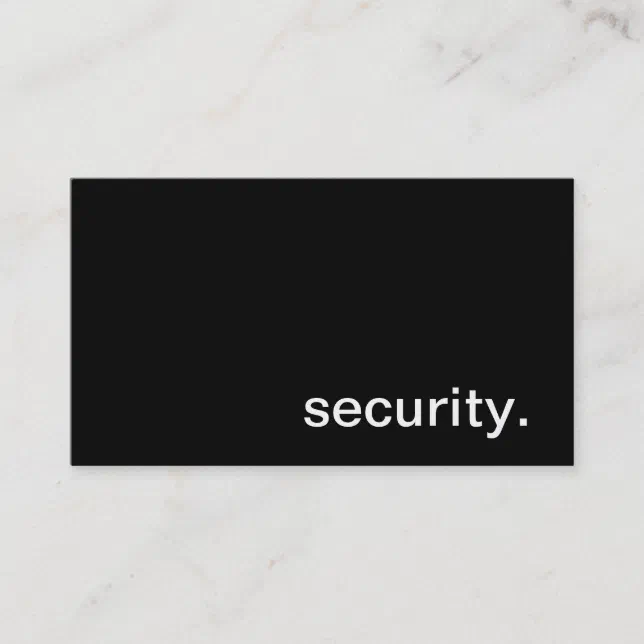 Security Business Card | Zazzle