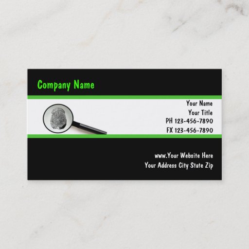 Customizable Security Business Cards