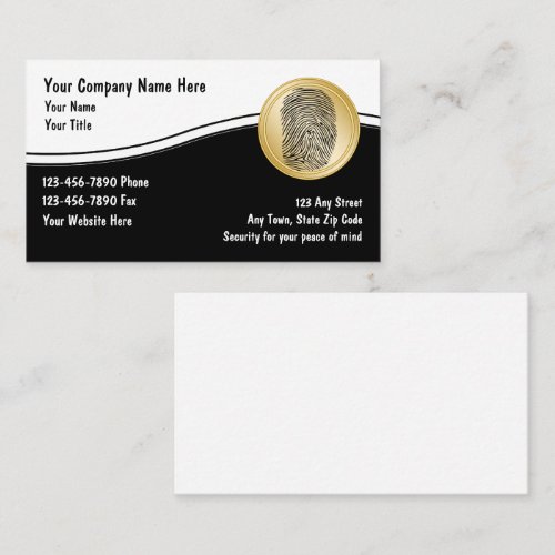 Security Business Cards