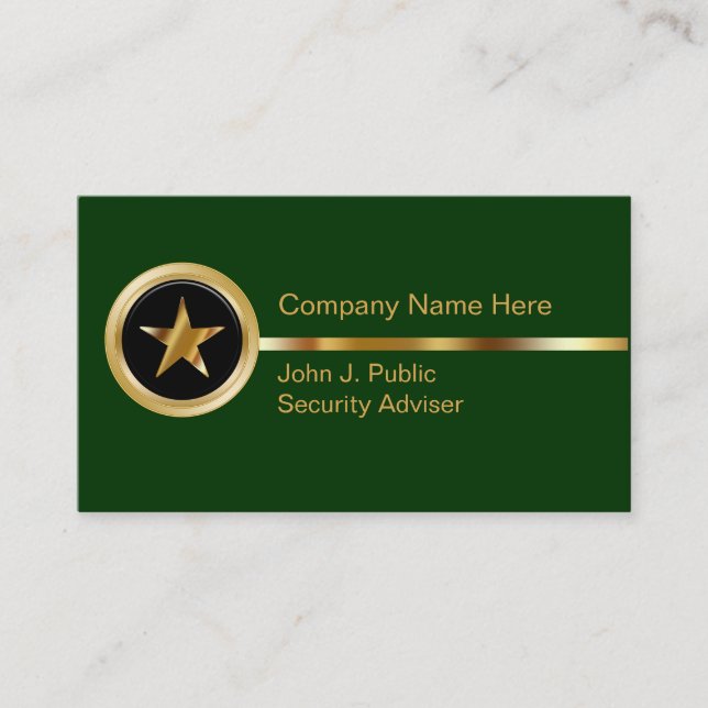 Security Business Cards (Front)