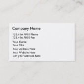Security Business Cards (Back)