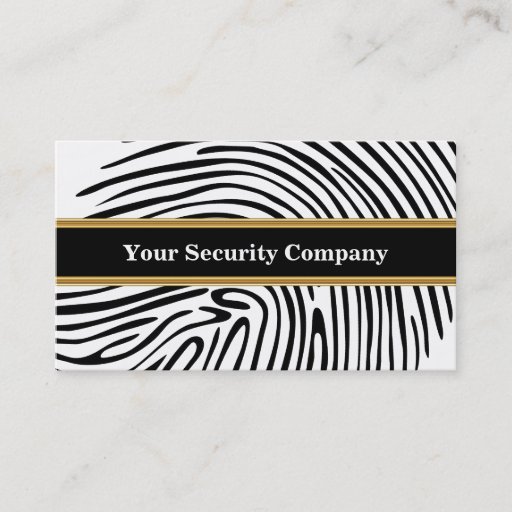 Customizable Security Business Cards