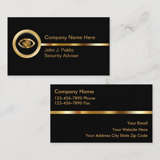 Customizable Security Business Cards