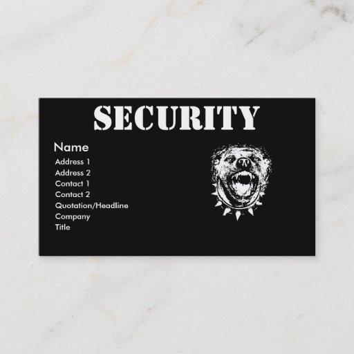 Customizable Security Business Profile Card Business Card