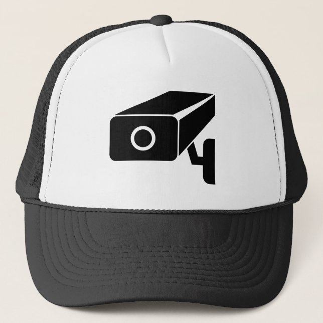 Security Cam trucker hat for video surveillance (Front)