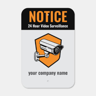 Security Camera 24 hs customizable Metal Sign