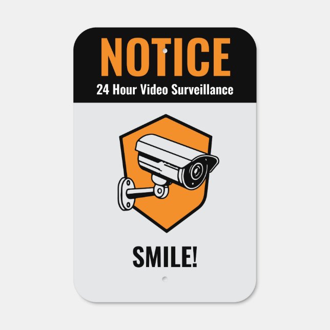 Security Camera 24 hs Metal Sign (Front)