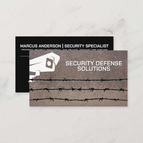 Security Camera  Barbed Wire  Business Card