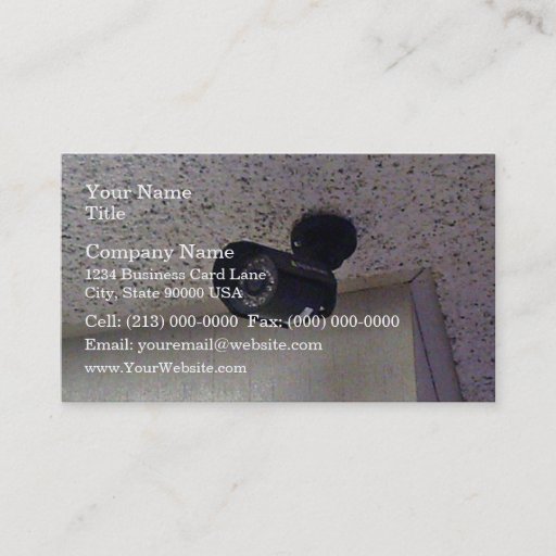 Customizable Security camera business card templates