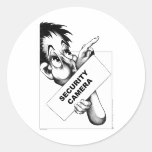 Security Camera Classic Round Sticker