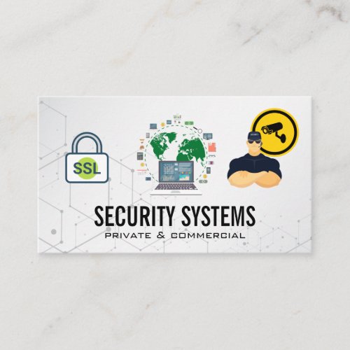 Security Camera  Data Security Global Network Business Card