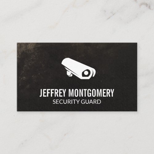 Security Camera  Grunge Background Business Card