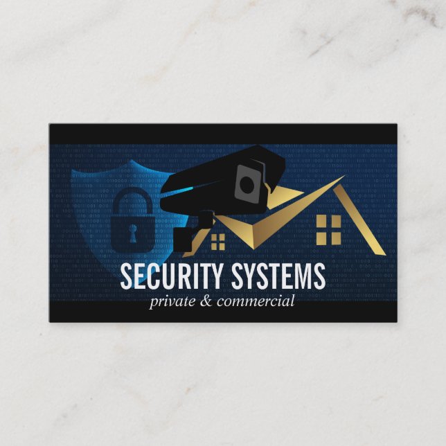 Security Camera | House | Lock Business Card (Front)