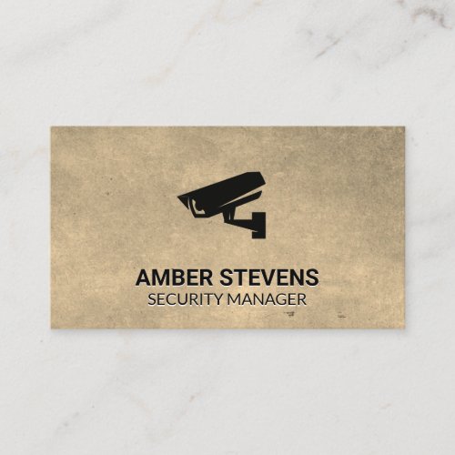 Security Camera Icon  Texture Background Business Card