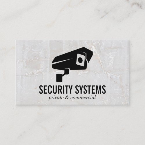 Security Camera Logo  Marble Business Card