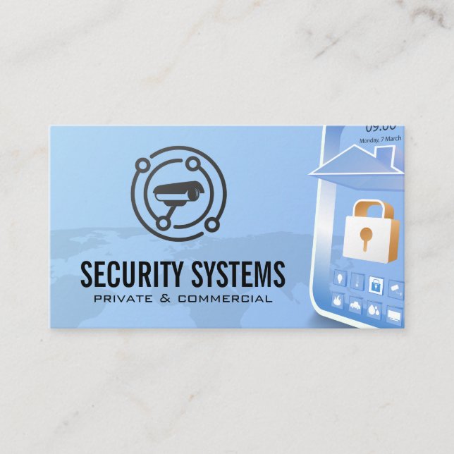 Security Camera | Smart Phone Tech Business Card (Front)
