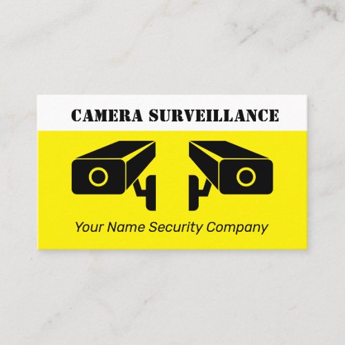 Security camera video surveillance company business card