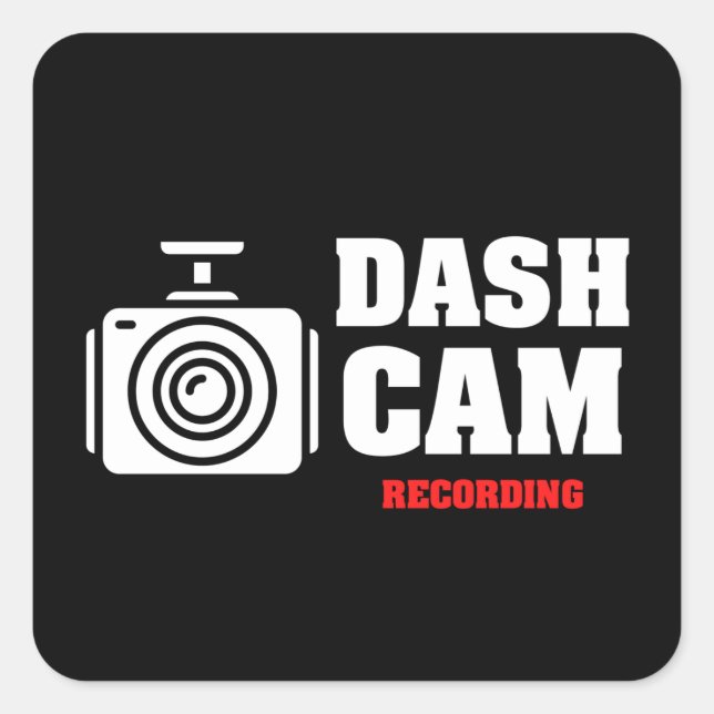 Security Camera Warning Square Sticker (Front)