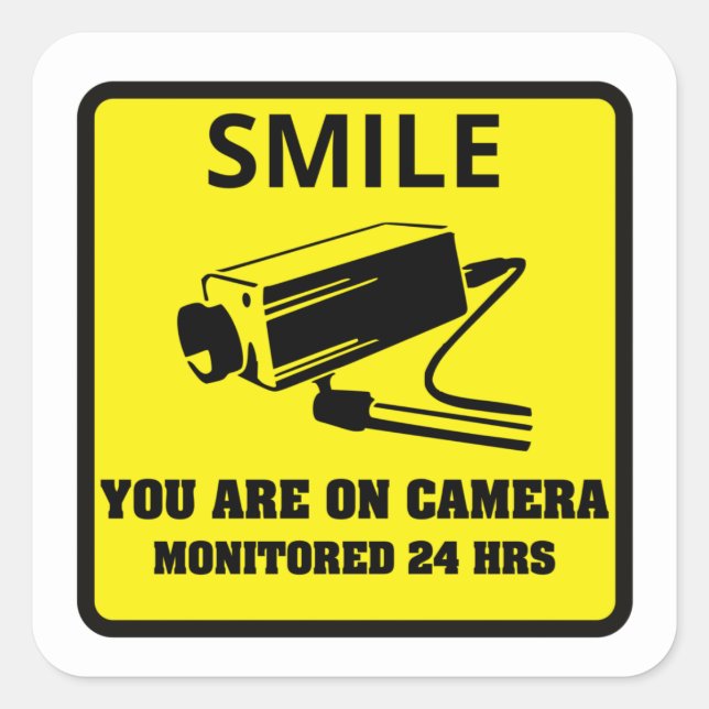 Security Camera Warning Stickers (Front)