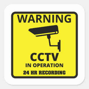 Security Camera Warning Stickers