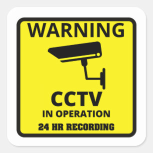 Security Camera Warning Stickers
