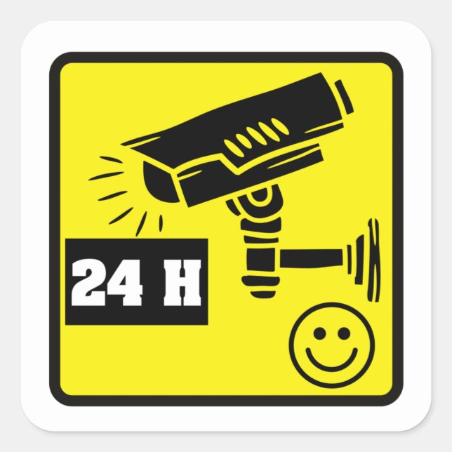 Security Camera Warning Stickers (Front)