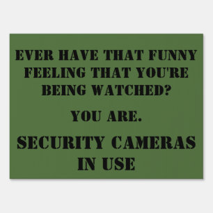 Security Cameras In Use Sign
