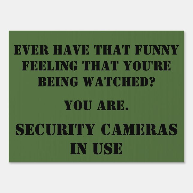 Security Cameras In Use Sign (Front)