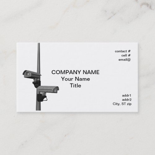security cameras on pole business cards