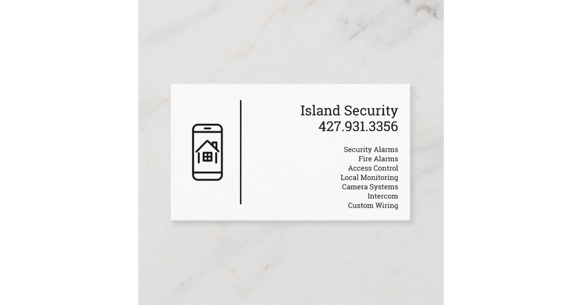 Security Company Business Card Zazzle