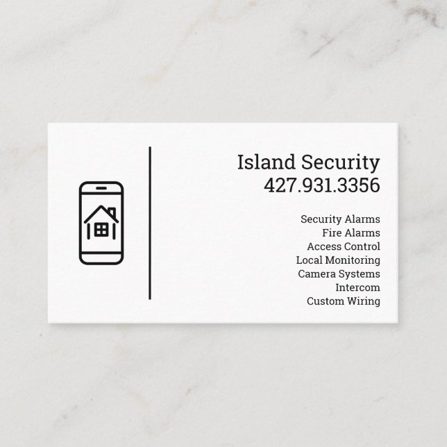 Security Company Business Card (Front)