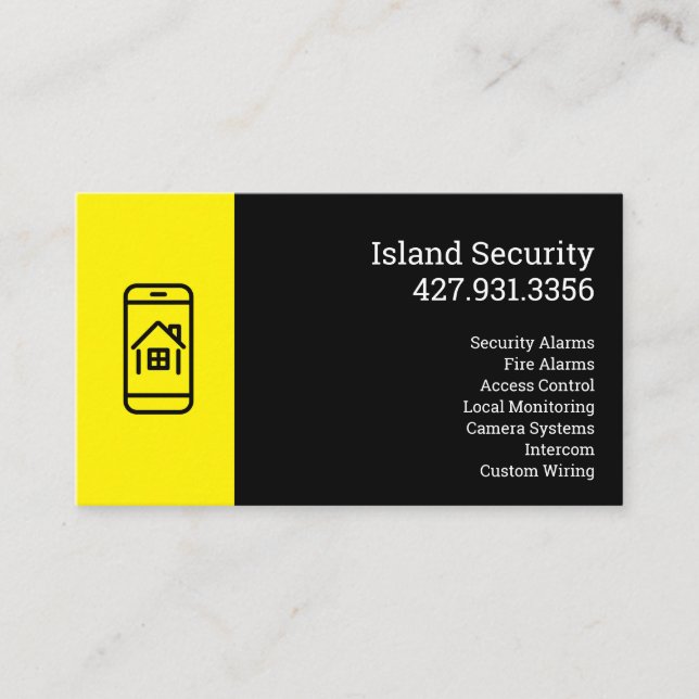 Security Company Business Card (Front)
