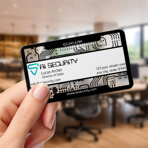 Security Company Clear Business Cards